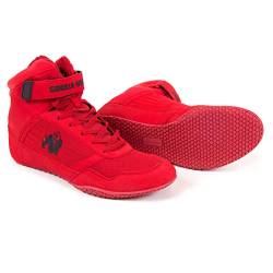 Gorilla Wear High Tops Red rot - schwarzes Logo - Bodybuilding und Fitness Schuhe für Damen und Herren, EU 40 von Gorilla Wear