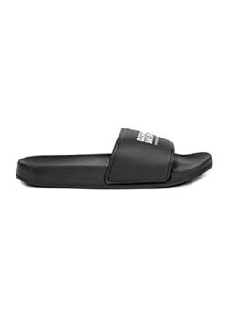 Gorilla Wear - Pasco Slides - Schwarz - Freizeit Bequem rutschfest unisex mit Logo für maximale Bewegungsfreiheit aus PU und EVA Badesandalen, 39 von Gorilla Wear