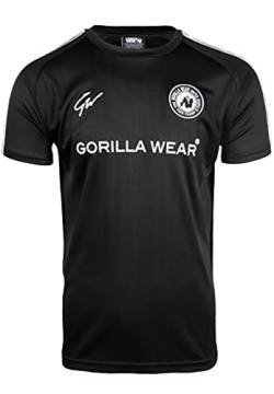 Gorilla Wear - Stratford T-Shirt - schwarz - Bodybuilding Sport Alltag Freizeit mit Logo Aufdruck leicht und bequem für optimale Bewegung aus Polyester, L von Gorilla Wear