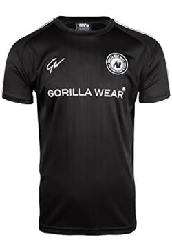 Gorilla Wear - Stratford T-Shirt - schwarz - Bodybuilding Sport Alltag Freizeit mit Logo Aufdruck leicht und bequem für optimale Bewegung aus Polyester, M von Gorilla Wear