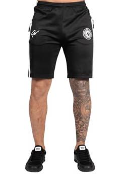 Gorilla Wear - Stratford Track Shorts - Schwarz - Bodybuilding Sport Alltag Freizeit mit Logo Aufdruck leicht und bequem für optimale Bewegung aus Polyester und Spandex, M von Gorilla Wear