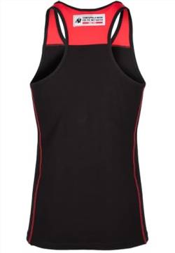 Wallace Tank Top Gorilla Wear Baumwolle klassisches Tank Bodybuilding Fitness Gym Sport Herren (DE/NL/SE/PL, Alphanumerisch, L, Regular, Regular, schwarz/rot) von Gorilla Wear