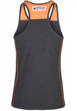 Wallace Tank Top Gorilla Wear Baumwolle klassisches Tank Bodybuilding Fitness Gym Sport Herren (DE/NL/SE/PL, Alphanumerisch, XXL, Regular, Regular, grau/orange) von Gorilla Wear