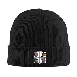 Gorillaz Beanie-Mütze, bedruckt, für Herren, Damen, warme Mütze, Strickmütze, Outdoor, Winter, schwarz 1, Einheitsgr��e von Gorillaz