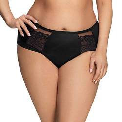 Gorsenia Dame Slip Unterhose Unterwäsche Hoher Bund K442 Luisse, Schwarz,3XL von Gorsenia