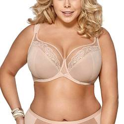 Gorsenia Dame Soft BH Bügeln Nicht Gepolstert Voll-Cup Große Brüste K441 Luisse, Beige,105D von Gorsenia