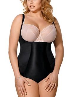 Gorsenia K148 Sanremo Shapewear Body Dame Figurbetonend Unterwäsche EU, Schwarz,3XL von Gorsenia