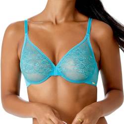 Gossard Damen Glossies Lace Sheer Bra Geformter BH, Turquoise Sea, 80H von Gossard