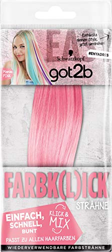 Schwarzkopf got2b Farbk(l)ick Maniac Pink Clip-in, 1er Pack (1 x 1 Stück) von Got2B