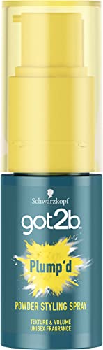 Schwarzkopf got2b Plump'd Volume Root Hair Powder Unisex Styling Spray, vegan, silikonfrei, 8g von Got2B
