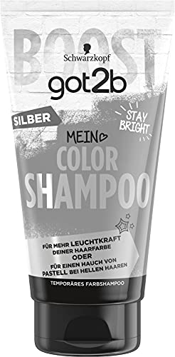got2b Color Shampoo Silber Stufe 1 (150 ml), Farbshampoo für frische und intensive Leuchtkraft der Haarfarbe, kreiert sanfte Pastelltöne auf hellem Haar von Got2B