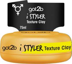 got2b iStyler Texture Clay Halt 4 (75 ml), Haarcreme für Männer verleiht einen coolen Matt-Effekt, Haarpaste für einen texturierten, matt definierten Style von Got2B