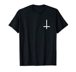 Umgedrehtes Kreuz I Gothic & Satanisches Kreuz I Okkult T-Shirt von Goth Teufel Baphomet & Hail Satan I Damen & Herren