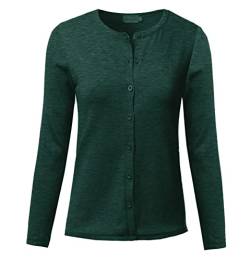 Gothden Damen Basic Leichter Button Down Cardigan Pullover, grün, L von Gothden