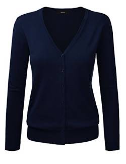 Gothden Damen Basic Strickjacke Spring Button Down Strickjacken Stricken Cardigan von Gothden