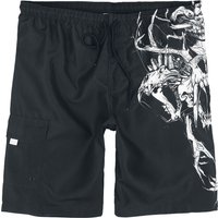 Gothicana by EMP Badeshort - Animal Skull Swim Shorts - S bis XXL - für Männer - Größe L - schwarz von Gothicana by EMP