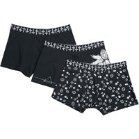 Gothicana by EMP Boxershort-Set - 3 Pack Boxershorts with Prints - S bis 5XL - für Männer - Größe 3XL - schwarz von Gothicana by EMP