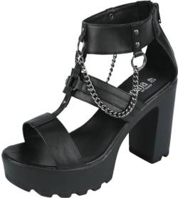 Gothicana by EMP Damen High Heels with Chains and Rivets schwarz EU39 von Gothicana by EMP