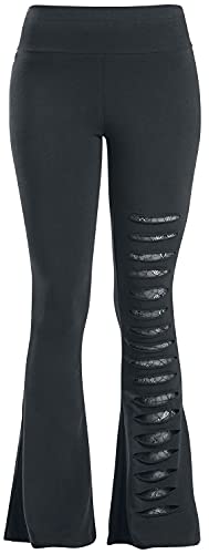 Gothicana by EMP Damen Schwarze Legging mit Schlag und Cut-Outs 3XL von Gothicana by EMP