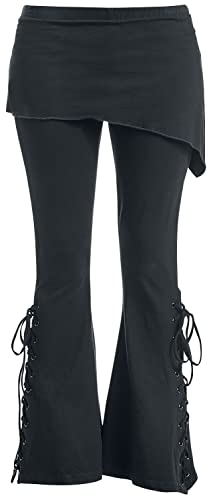 Gothicana by EMP Damen Schwarze Leggings mit Bootcut und Rockteil XS von Gothicana by EMP