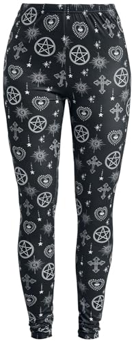 Gothicana by EMP Damen Schwarze Leggings mit Gothic Print M von Gothicana by EMP