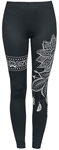 Gothicana by EMP Damen Schwarze Leggings mit Mandala-Print M von Gothicana by EMP