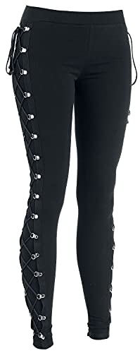 Gothicana by EMP Damen Schwarze Leggings mit Schnürung XS von Gothicana by EMP