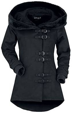 Gothicana by EMP Damen schwarze Winterjacke mit Schnürung M von Gothicana by EMP