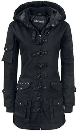 Gothicana by EMP Damen schwarzer Parka mit Nieten 3XL von Gothicana by EMP