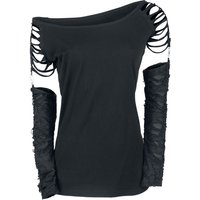 Gothicana by EMP - Gothic Langarmshirt - Days Without - S bis XXL - für Damen - Größe M - schwarz von Gothicana by EMP