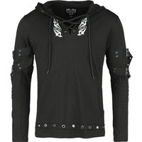 Gothicana by EMP - Gothic Langarmshirt - Gothicana X Anne Stokes Longsleeve - S bis XXL - für Männer - Größe S - schwarz von Gothicana by EMP