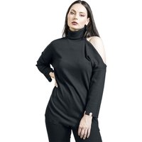 Gothicana by EMP - Gothic Langarmshirt - Langarmshirt im Destroyed Look - S bis XXL - für Damen - Größe XL - schwarz von Gothicana by EMP