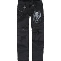 Gothicana by EMP - Gothic Stoffhose - Gothicana X Anne Stokes Jeans - W30L34 bis W34L34 - für Männer - Größe W30L34 - schwarz von Gothicana by EMP