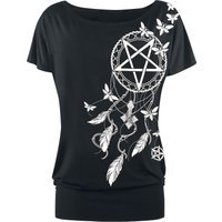 Gothicana by EMP - Gothic T-Shirt - T-Shirt Pentagramm und Traumfänger - S bis 5XL - für Damen - Größe 4XL - schwarz von Gothicana by EMP