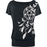 Gothicana by EMP - Gothic T-Shirt - T-Shirt Pentagramm und Traumfänger - S bis 5XL - für Damen - Größe L - schwarz von Gothicana by EMP