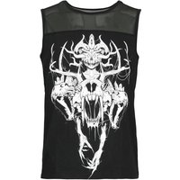 Gothicana by EMP - Gothic Tank-Top - Tank Top With Skull Frontprint And Mesh Details - S bis XXL - für Männer - Größe XL - schwarz von Gothicana by EMP