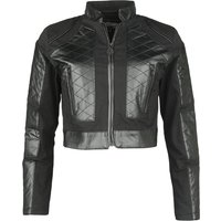 Gothicana by EMP - Gothic Übergangsjacke - Short jacket with faux leather details - XS bis XXL - für Damen - Größe L - schwarz von Gothicana by EMP