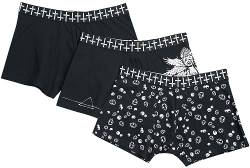 Gothicana by EMP Herren 3er Set Schwarze Boxershorts mit Print XXL von Gothicana by EMP