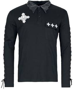 Gothicana by EMP Herren schwarzes Langarmshirt mit Drachen-Print L von Gothicana by EMP