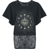 Gothicana by EMP T-Shirt - Double Pack with Sun and Moon - S bis XXL - für Damen - Größe M - schwarz von Gothicana by EMP