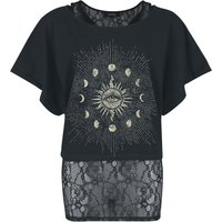 Gothicana by EMP T-Shirt - Double Pack with Sun and Moon - S bis XXL - für Damen - Größe XL - schwarz von Gothicana by EMP