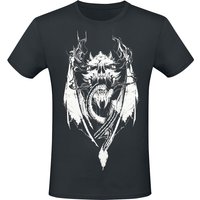 Gothicana by EMP T-Shirt - T-Shirt With Dragon And Skull Frontprint - M bis XXL - für Männer - Größe XXL - schwarz von Gothicana by EMP