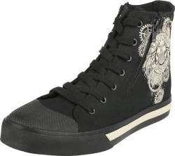 Gothicana by EMP Unisex Schwarze Beetle Print Sneaker high mit Reißverschluss EU40 von Gothicana by EMP