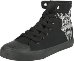 Gothicana by EMP Unisex Schwarze high Sneaker mit Teufelsschädel EU38 von Gothicana by EMP