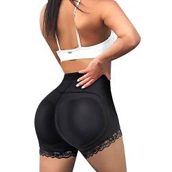 Gotoly Damen Butt Lifter Gepolsterter Unterhose Po Push Up Bauchweg Bauchkontrolle Höschen Hüft Enhancer Miederslips Unterwäsche (Schwarz, M) von Gotoly