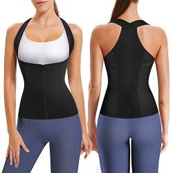 Gotoly Damen Rückenstütze Taille Trainer Weste Haltungskorrektur für Wirbelsäule, Nacken, Schultern, Rückenstütze Bauchkontrolle Body Shaper Gr. Medium, Schwarz von Gotoly