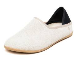 Gottstein Linen Slip-on Hausschuh für Damen & Herren - Leinenhausschuh mit Gummisohle für Drinnen & Draußen - Veganer Barfusschuh Beige | 40 von Gottstein