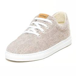 Gottstein Wool Walker 101 - Woll Sneaker für Damen & Herren | stylische Sneaker aus feinster Wolle - Obermaterial 100% Schurwolle - Gummisohle Beige, 38 | Woll-Sneaker von Gottstein