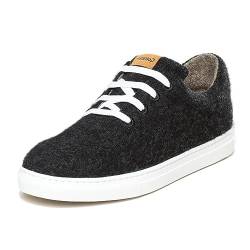 Gottstein Wool Walker 101 - Woll Sneaker für Damen & Herren | stylische Sneaker aus feinster Wolle - Obermaterial 100% Schurwolle - Gummisohle Charcoal, 41 | Woll-Sneaker von Gottstein