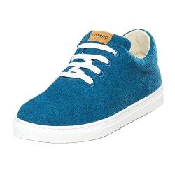 Gottstein Wool Walker 101 - Woll Sneaker für Damen & Herren | stylische Sneaker aus feinster Wolle - Obermaterial 100% Schurwolle - Gummisohle Petrol, 39 | Woll-Sneaker von Gottstein